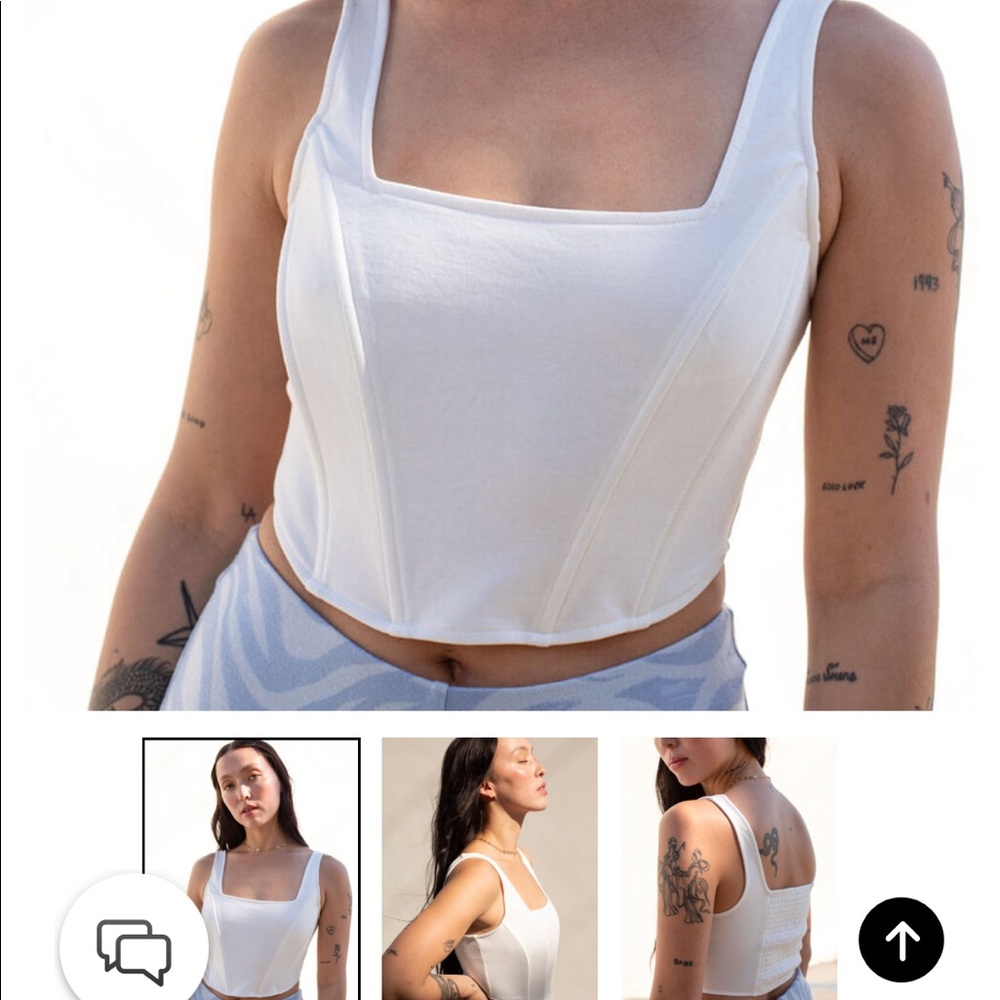 Tilly’s Ribbed Corset White Tank